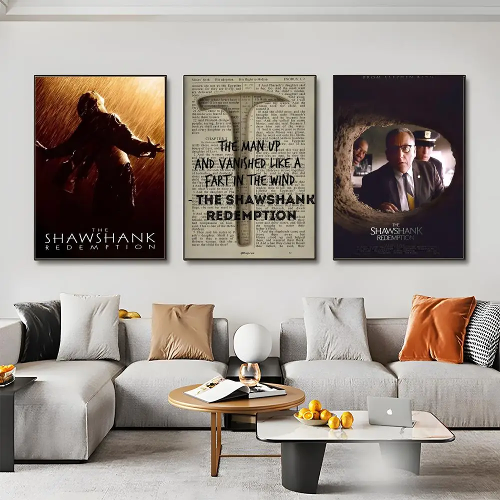 The Shawshank Redemption Poster Room Wall Art Decor Waterproof Stickers For Home Bar Bedroom Decoration