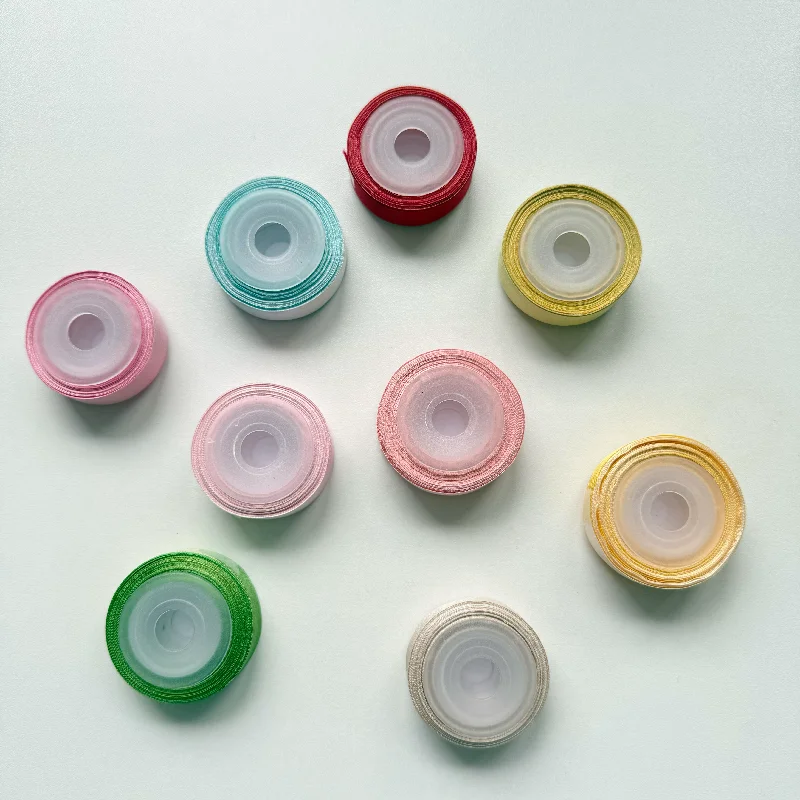 13mm variegated color 100% pure silk woven double face silk ribbons for embroidery and handcraft project,gift packing