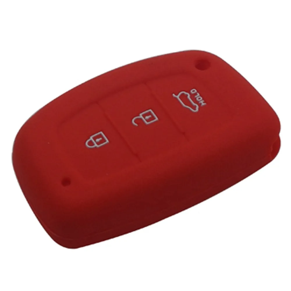 jingyuqin 3 BUTTON SMART SILICONE KEY CASE COVER FOR HYUNDAI TUCSON IX35 SOLARIS i25 i30 MISTRA ACCENT