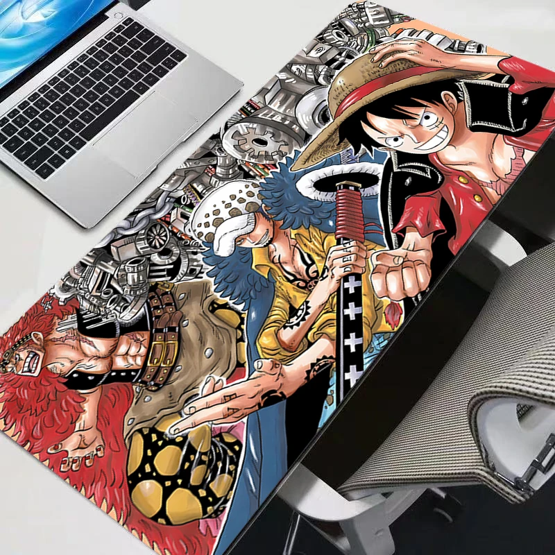 Large Leather Mouse Pad One Piece Monkey·D·Luffy Gamer Keyboard Mousepad Computer Desk Mat Gaming Pad Mouse Mats for CS GO LOL