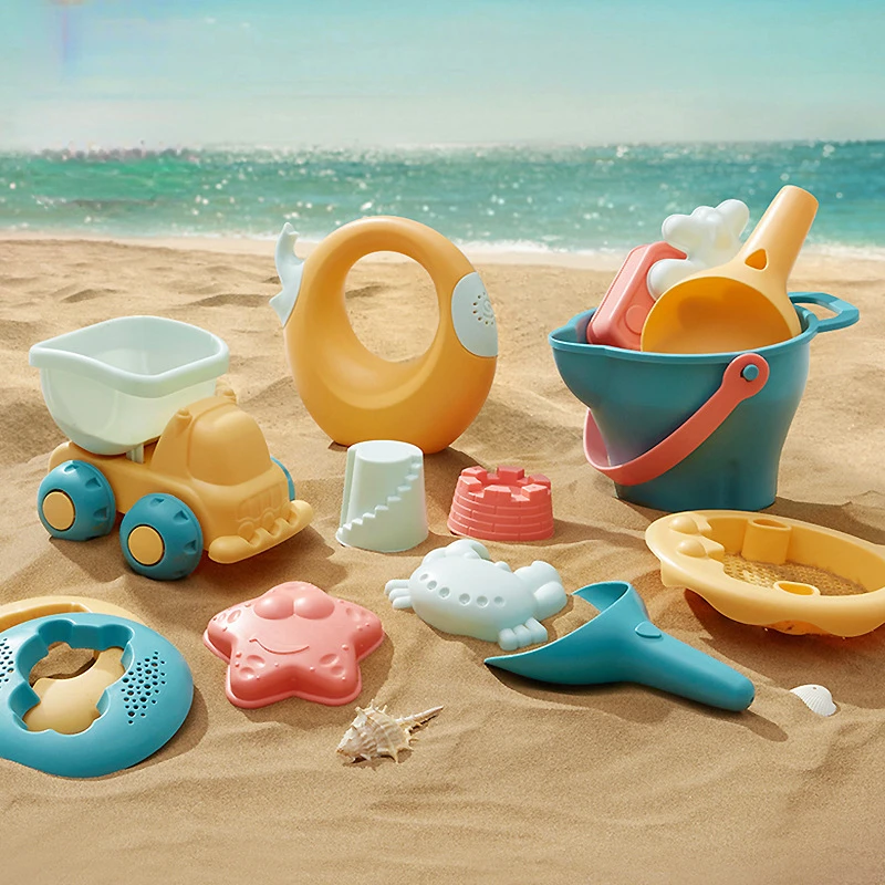 

Children's Beach Toys Thickened Cute Set Baby Water and Sand Tools Soft Rubber Sand Digging Snow Shovel Hourglass Toy Car