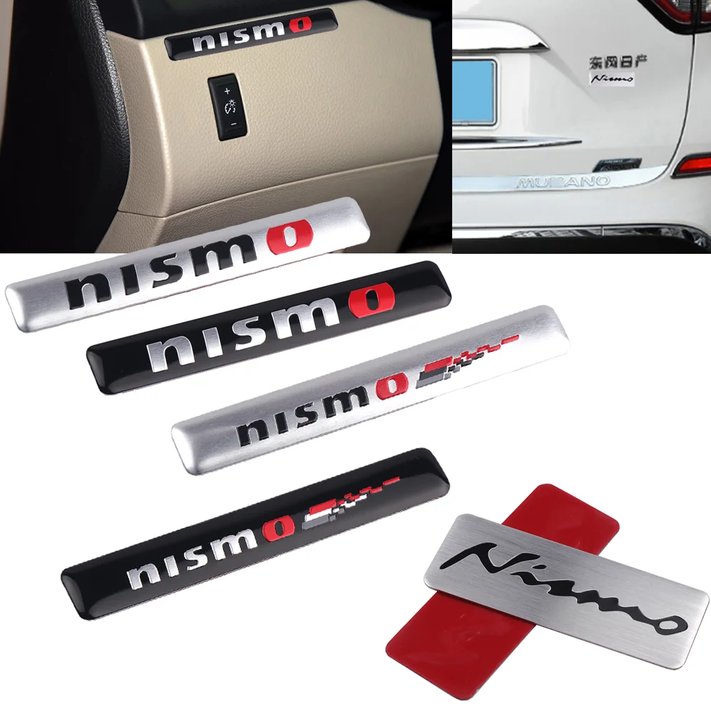 Car Motorsport Metal Nismo Logo Sticker Aluminum Grill Badge For Nissan Qashqai J11 Juke GTR XTrail Leaf Pulsar Teana Tiida Note