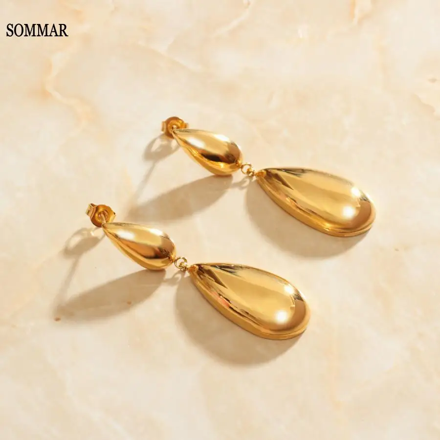 SOMMAR Birthday Gift Gold Plated Perfume women earrings pendant japanese small fresh earrings earings for women bijoux women