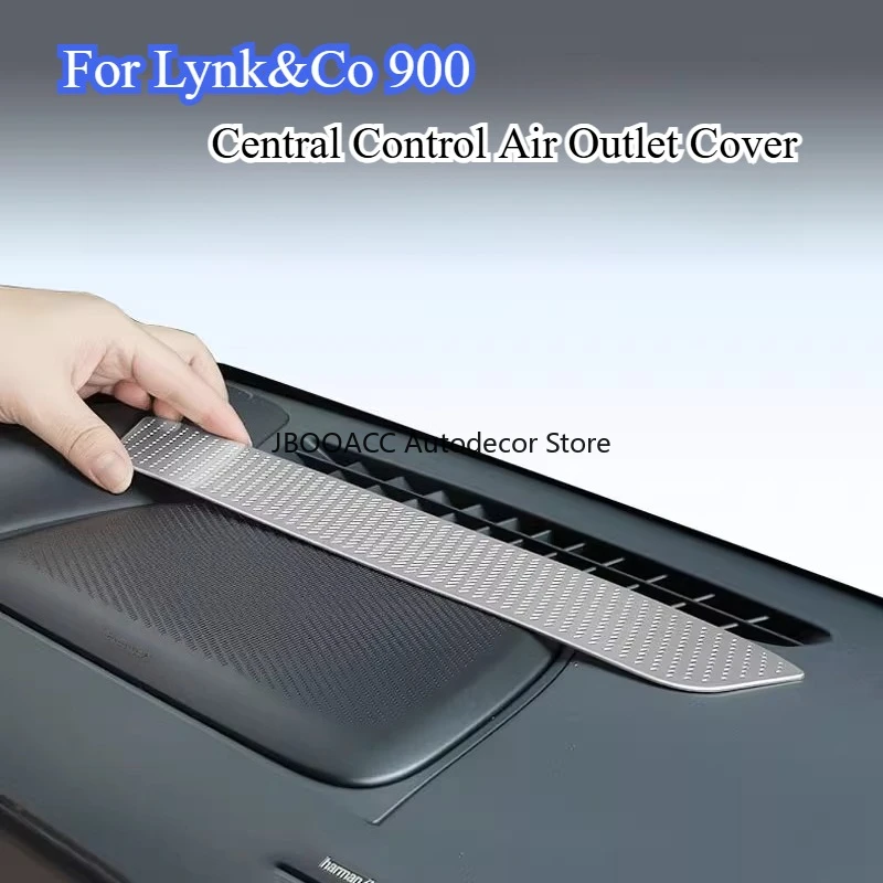 

For Lynk&Co 900 Car Central Control Air Outlet Cover Stainless Steel Anti-blocking Protective Vent Sticker Trim Car Accessories