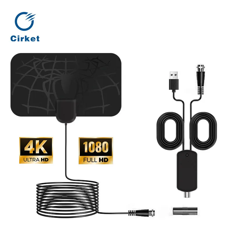 

Mini Spider Digital TV Antenna Built-in Amplifier HDTV Antenna compatible 4K 720p 1080i 1080p support DVB-T2 DTMB ATSC ISDB-T