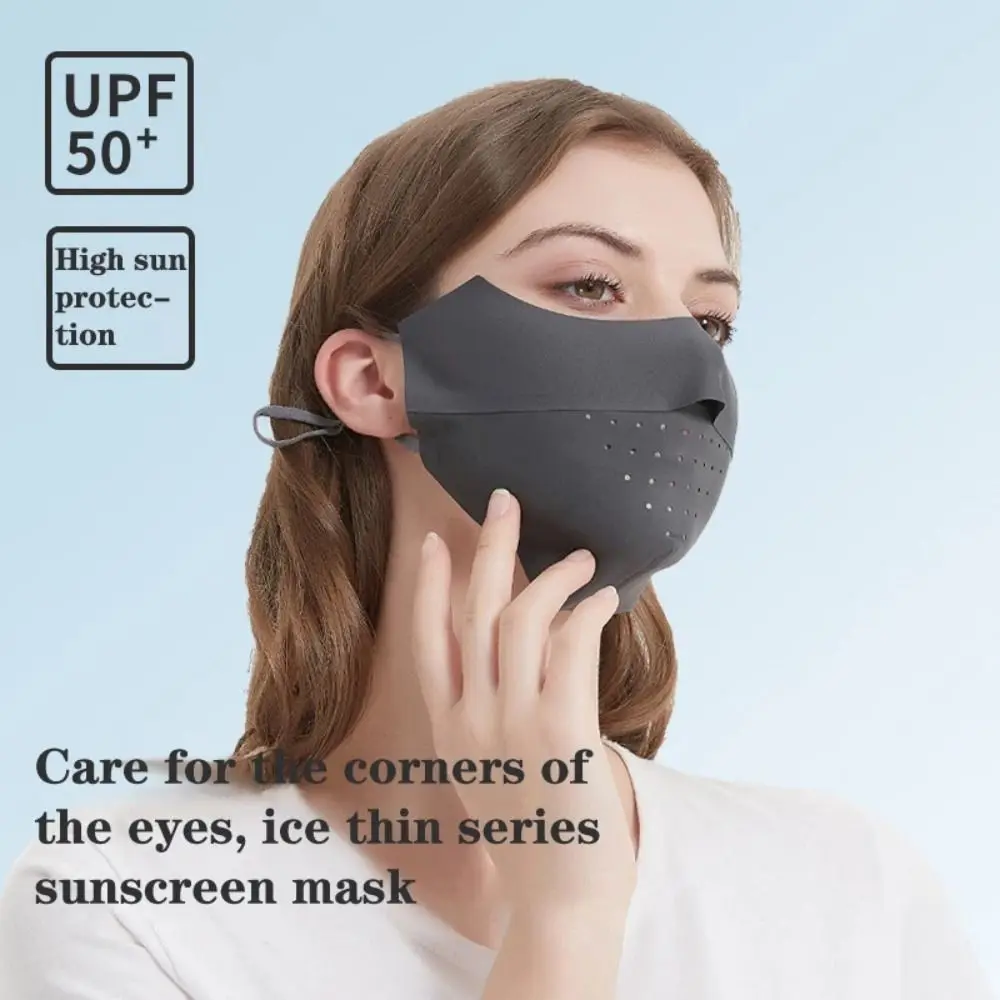 Дышащая велосипедная маска для лица, мягкая УФ-защита от солнца, тонкая маска для лица, летняя спортивная маска для бега, велоспорта