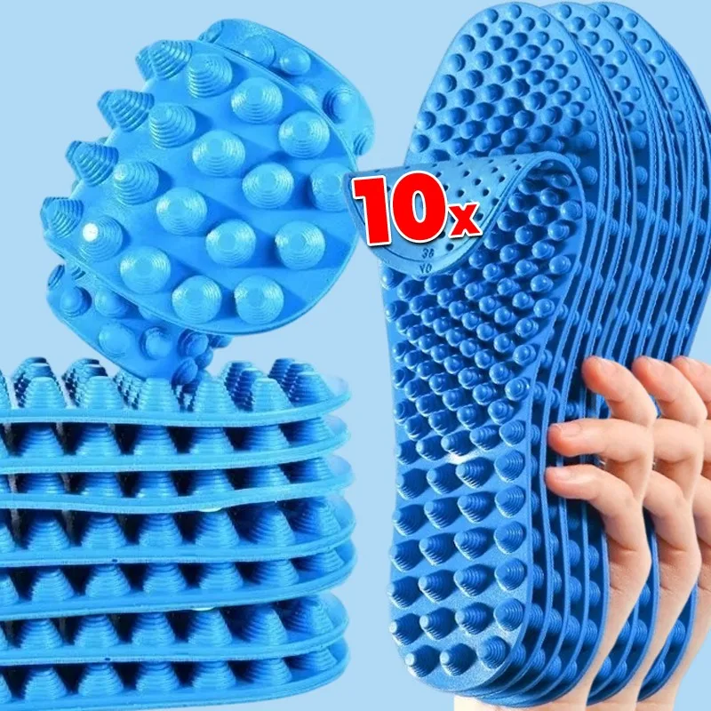 5pairs Finger Pressure Board Massage Insoles for Men And Women Relieve Foot Fatigue Shoe Pads 5D Shock Absorption Insoles