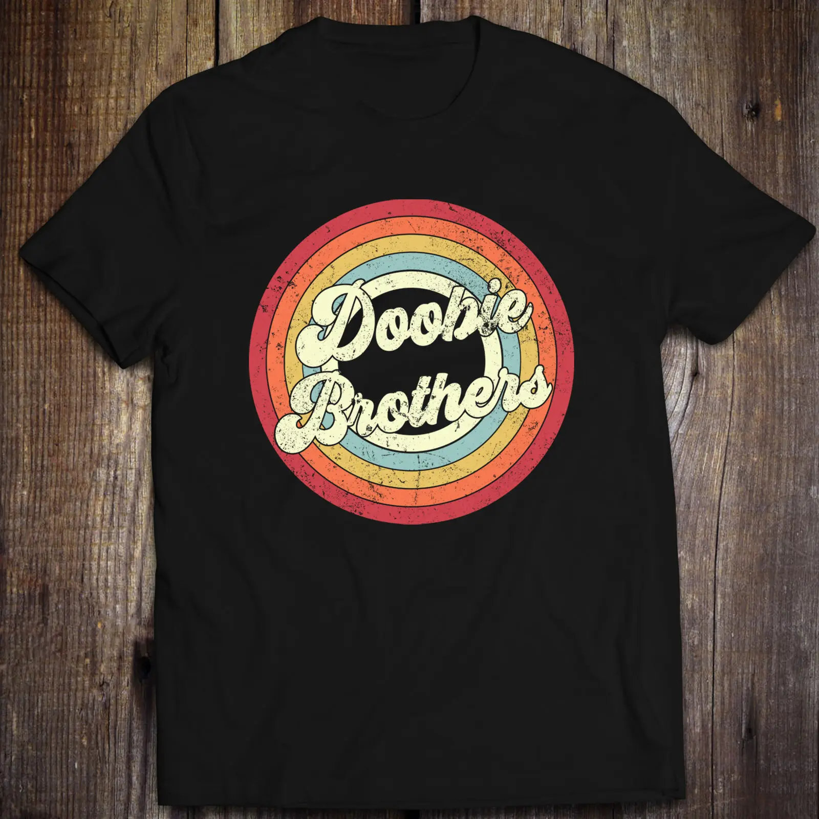 

Retro Rock The Doobie Brothers You Belong to Me Echoes of Love Black Water T Shirt