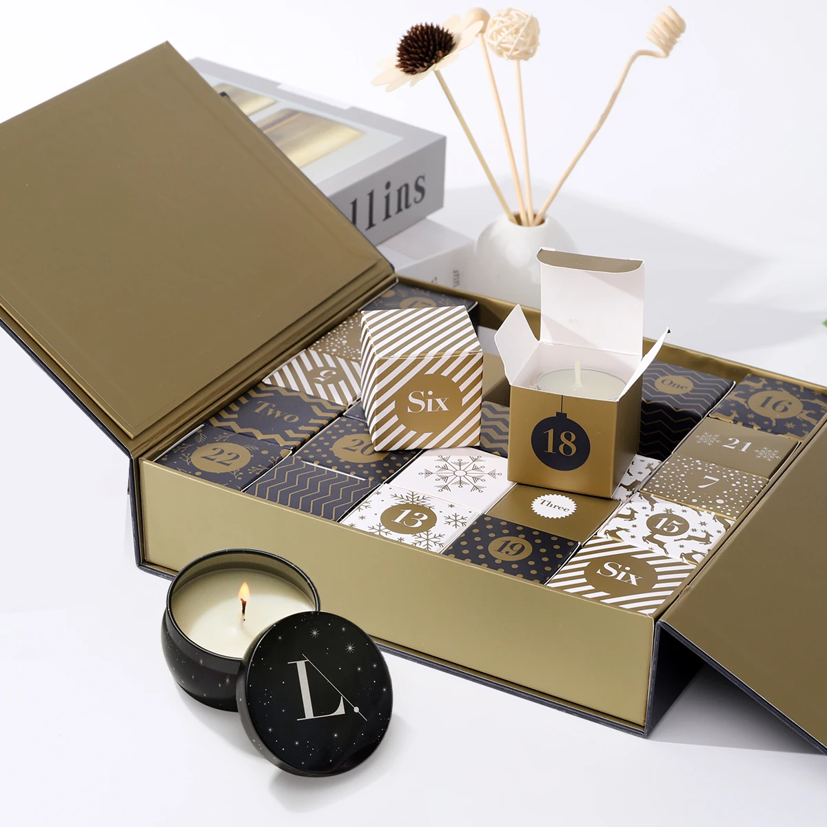 Customized queryTop Quality Advent Calendar Box Wax Melt Advent Calendar Box