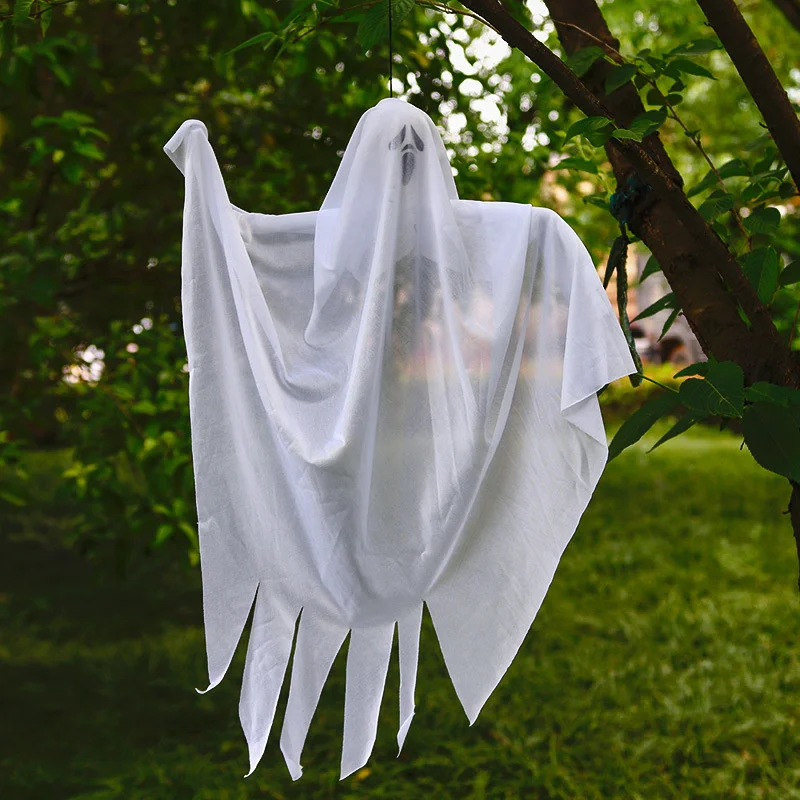 Halloween Hanging Ghosts Spooky Flying Ghost Outdoor Tree Pendant Halloween Decor For Patio Lawn Party Supplies