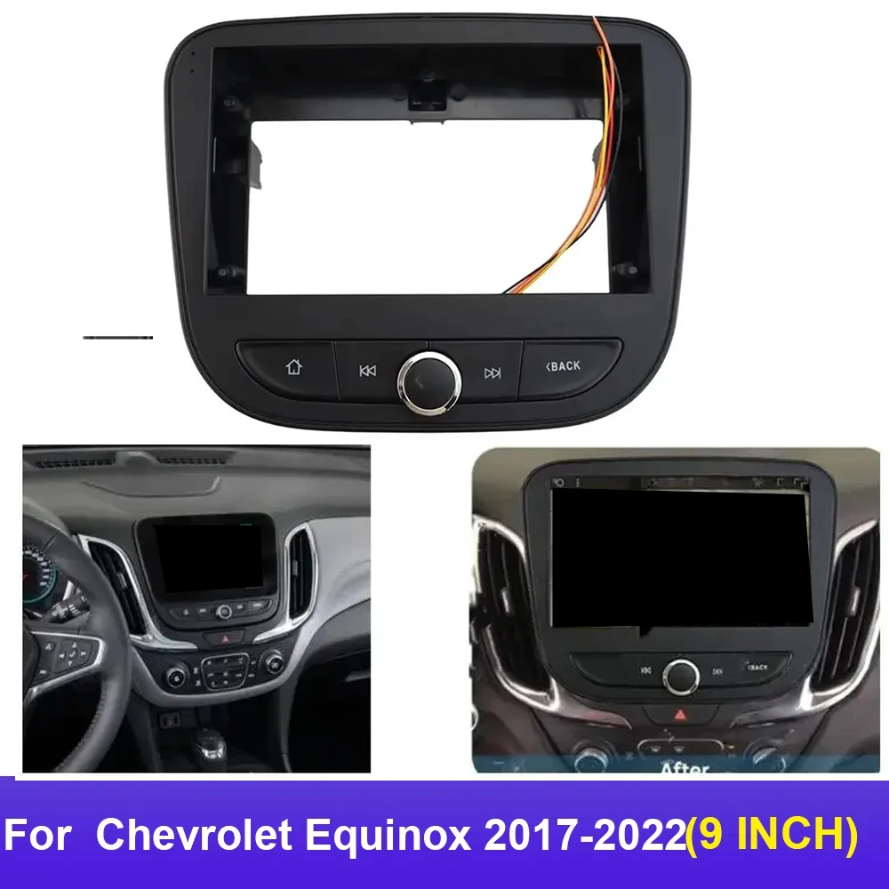 

9 inch Car Fascia Radio Panel for Chevrolet Equinox 2017-2022 Dash Kit Install Facia Console Bezel Adapter Plate GPS Cover Trim