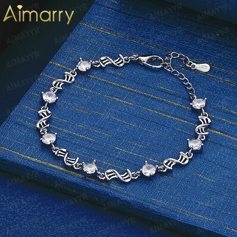 925 Sterling Silver Note Shaped White AAA Zircon Bracelet for Women's Parties Banquets Weddings High-quality Fashion Jewelry