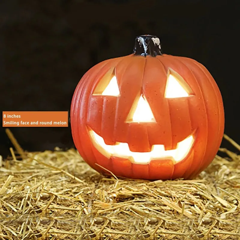 Halloween LED lentera labu, lampu LED cahaya lentera Bar properti rumah, dekorasi Halloween LED lentera adegan Dekorasi Rumah