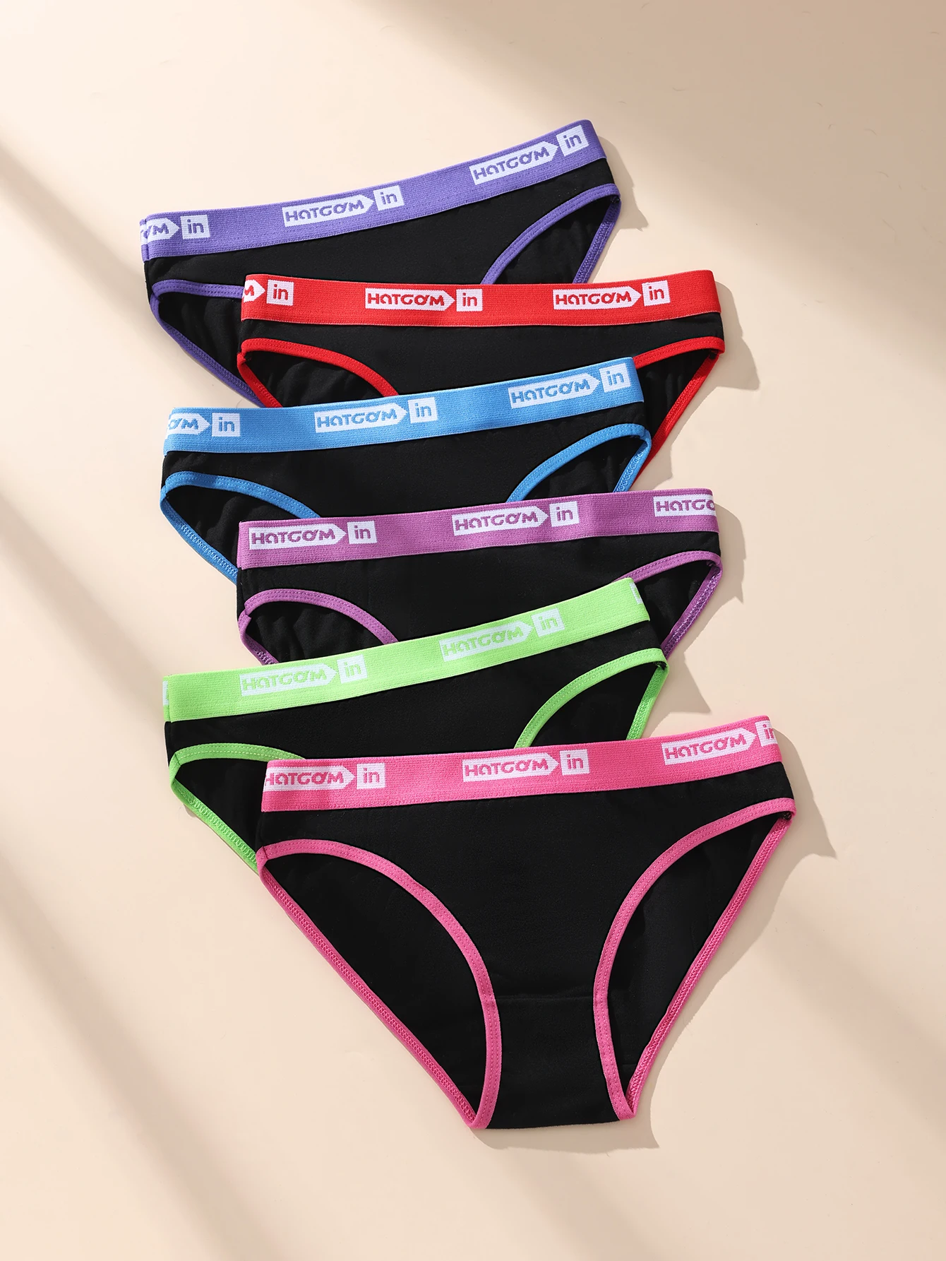 6Pcs/Set Women Cotton Panties Soft Underpants Sexy Black Underwear Girls Briefs Breathable Stretch Panty Female Lingerie XS-L