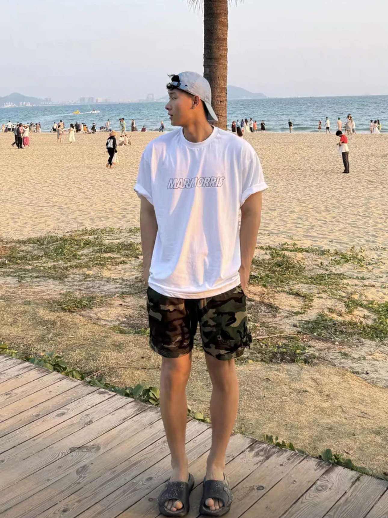 

Американский камуфляж Me orts, мужские летние свободные повседневные баскетбольные орлы с вышивкой, модная молодежная одежда до колена