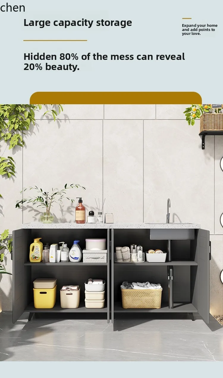 YFY Garden Pool Basin Integrated Cabinet Outdoor Villa Garden Sunscreen Stone Locker