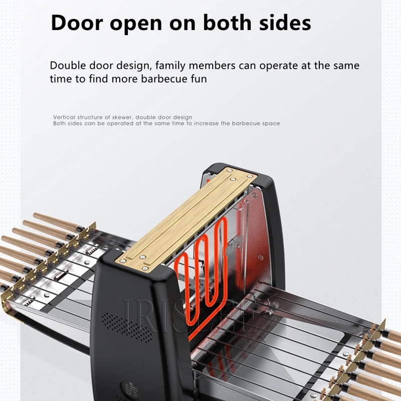 Electric Rotisserie Bbq Grill Machine Smokeless Rotary Electric Oven Home Barbecue Grill Automatic Rotary Skewer Barbecue Stove