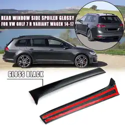 1 pair Car Rear Window Trim Lip Spoiler Canard Splitter Diffuser Side Edge Tail Flap For VW For Golf 7 R Variant Wagen 2014-2017
