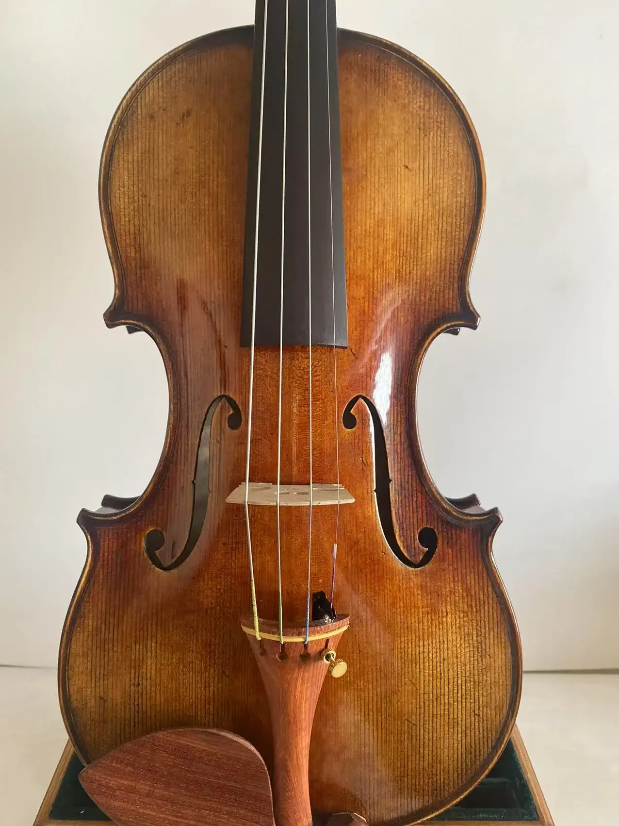 

New 4/4 violin Guarneri model 1pc flamed maple back spruce top hand carved
