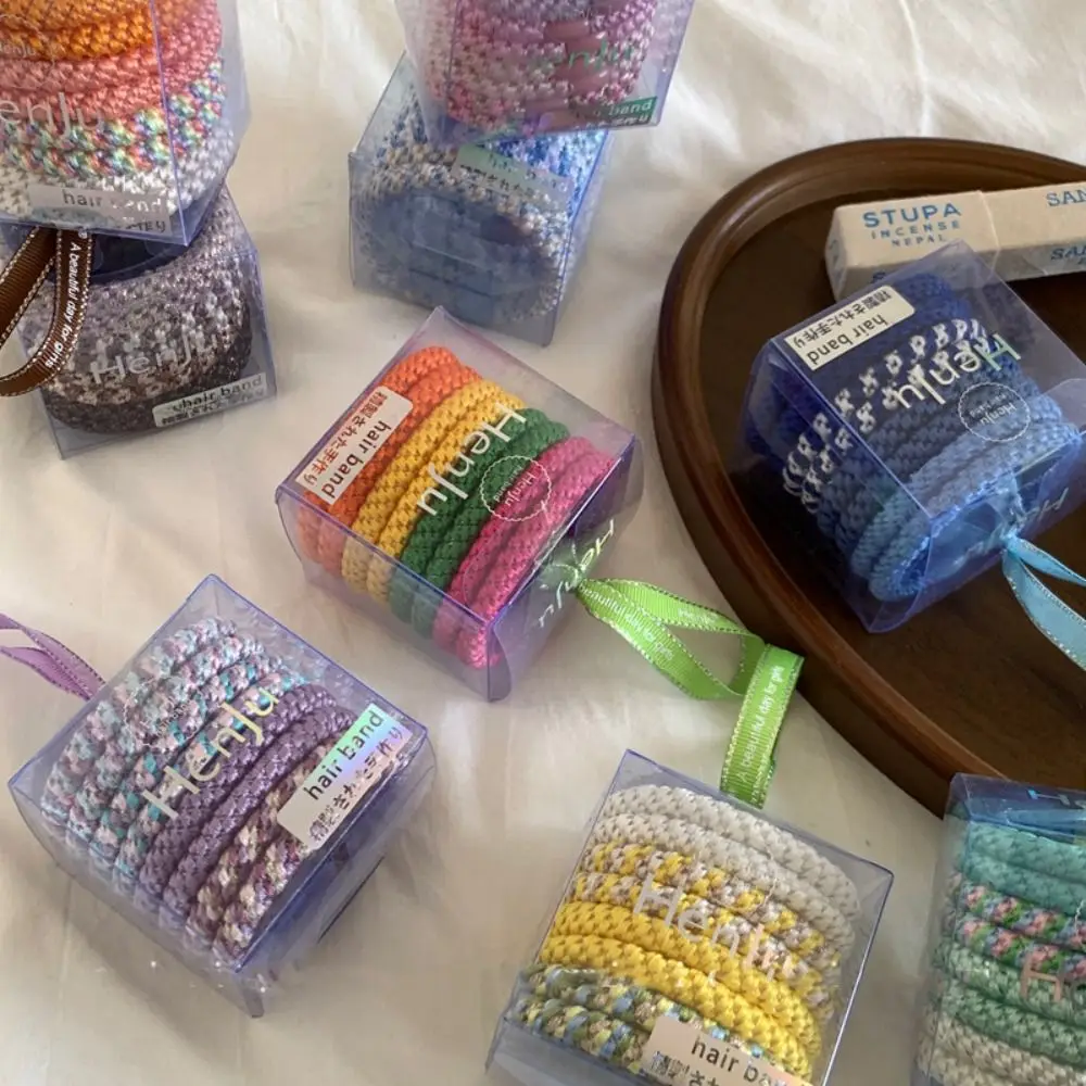 

High Elasticity Basic Hair Rope Set Hair Ring Hair Tie Weave Rubber Band Hair Accessories Ponytail Holder