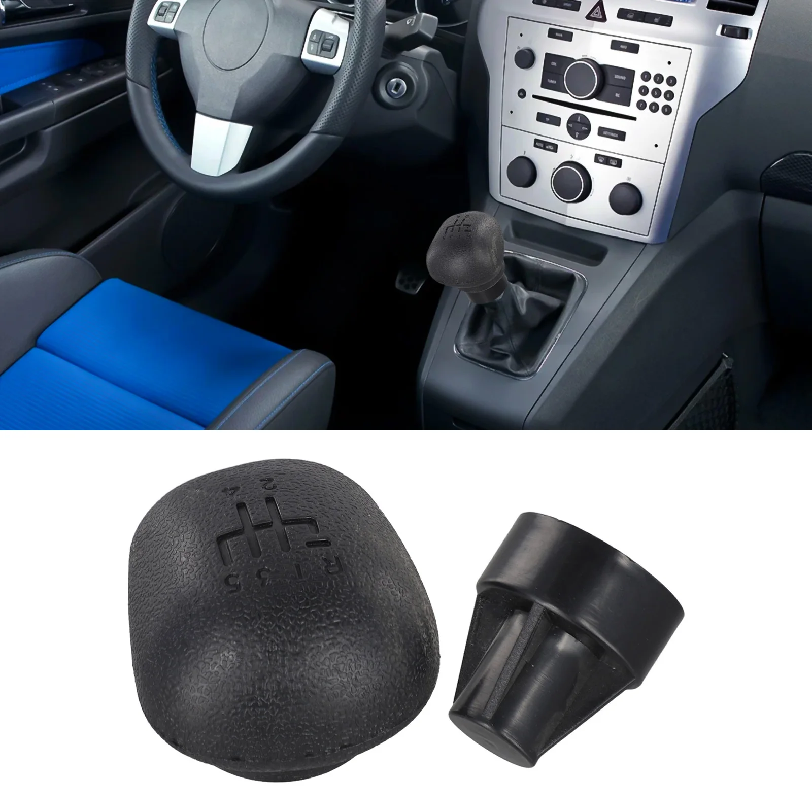 

Car Interior Upgrade 5 Speed Shift Knob Car Shift Knob BKACL Easy Installation High-Grade Texture PU Leather Grip