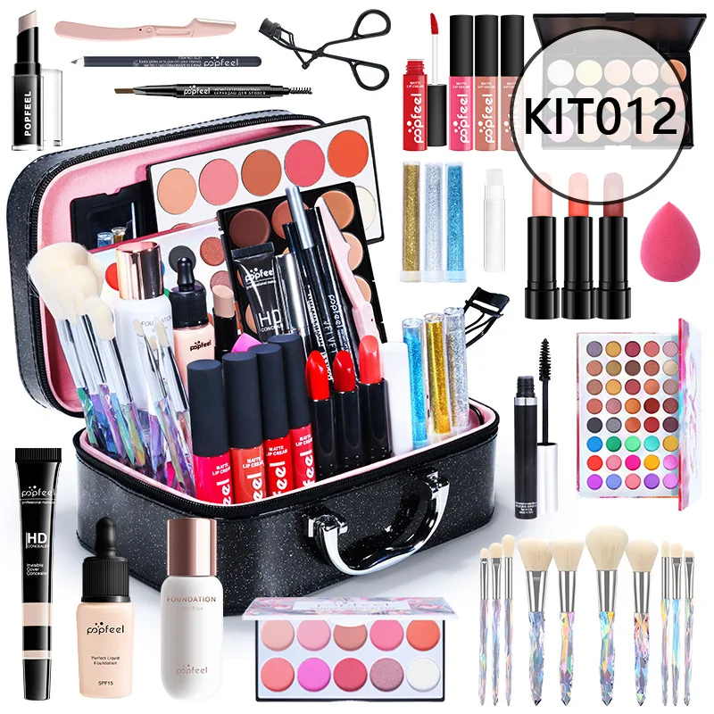 Makeup Kit for Women Full Gift Includes Brush Set Eyeshadow Palette Lip Gloss Sponge Foundation Concealer Eyebrow Pencil and etc