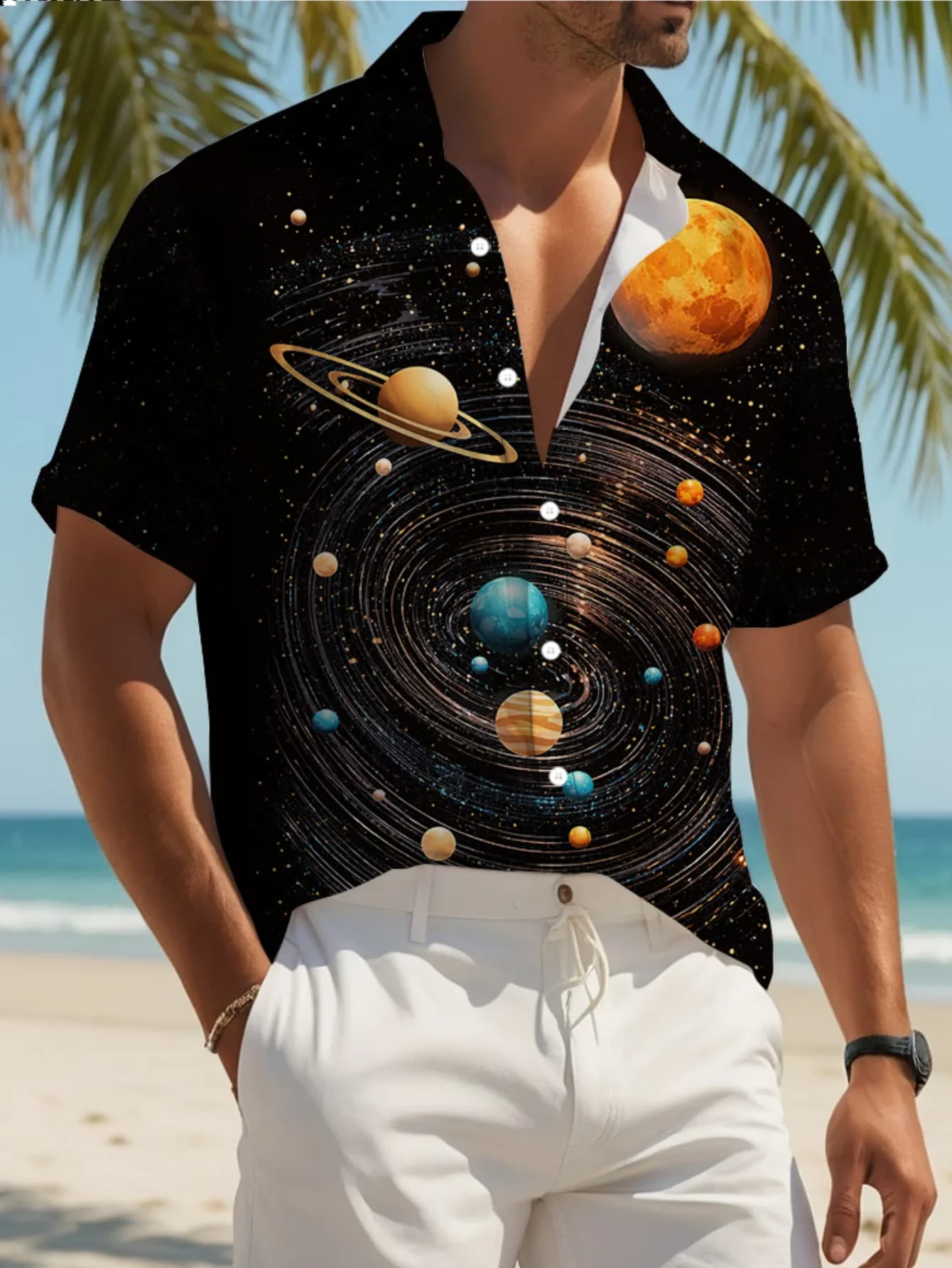 

Summer Casual Tropical Shirt Men HawaiianMan Women Short Sleeve Fashion Print Breathable Beach Party Tops