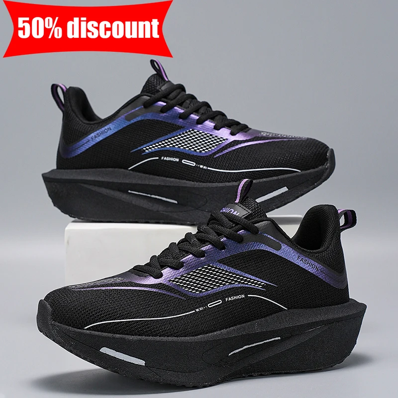 Mens Sports Shoes High-quality Breathable Mesh Outdoor Sports Leisure Running Shoes Soft Soled Shock-absorbing Training Shoes