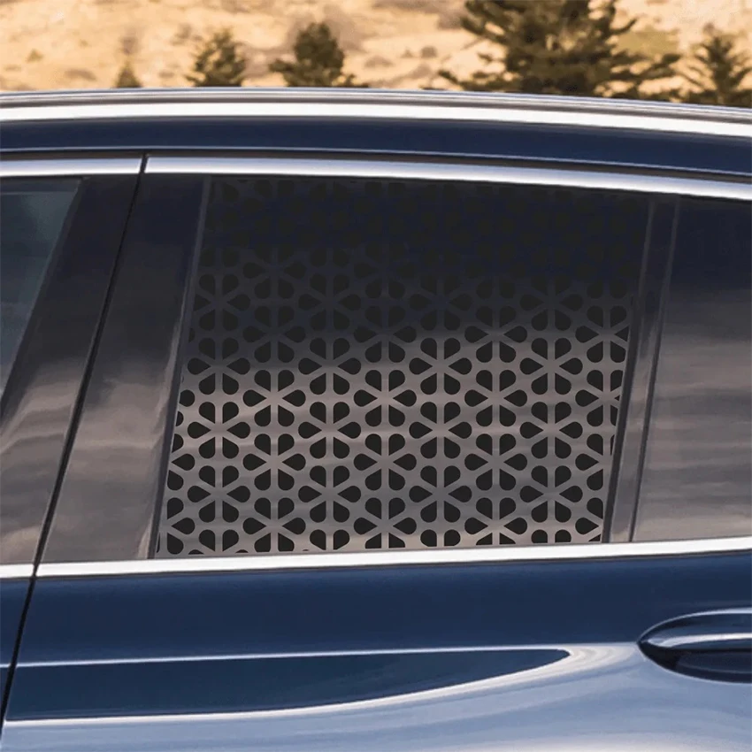 Matte Black Car Stickers Honeycomb Auto Decal Waterproof Scratches DIY 75X50CM Hexagon Geometric Mesh Pattern for Tunning - view 5