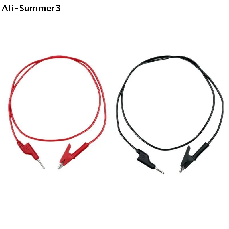 1/2Pcs Double End Test Lead Wire Line Electrical Voltage 4mm Banana Plug Alligator Clip Crocodile 15A Multimeter DIY Test Wires