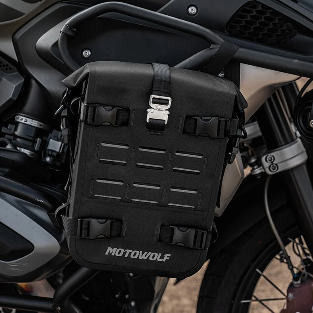 Motorcycle Bumper Bag Waterproof Frame Crash Bar Pack Outdoor Cycling Tool Placement Bag With Inner Support Board