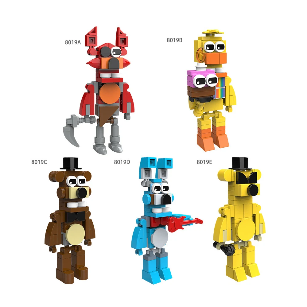 Building Blocks Figures Model for FNAF Nightmare Horror Game Classic Movies Mini Bricks Dolls Gift Toys Ornaments Kids Toy Bear