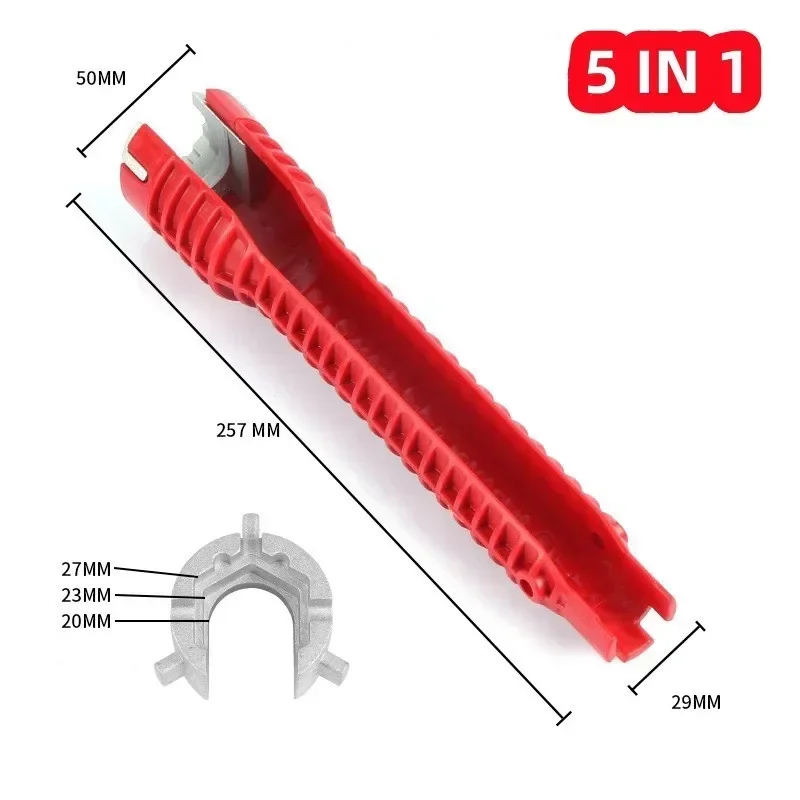 8 In 1 Multifunctionele Gootsteen Sleutel Waterpijp Speciale Sanitaire Kraan Badkamer Installatie Boiler Moersleutel Reparatie Tool