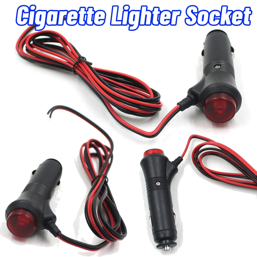

Cigarette Lighter Power Plug Adapter Switch Universal Cigarette Lighter Socket Plug Connector Safe for 12V 24V Electronic Device
