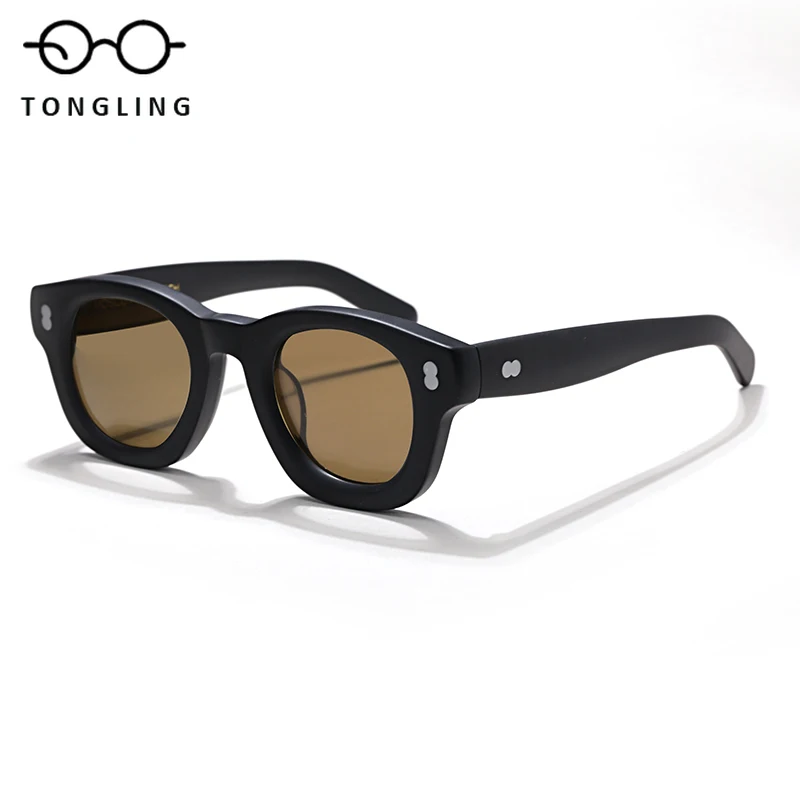 Tortoiseshell round frame handmade sunglasses Designer Men SSCOT Acetate Women Beach Sun UV400 sunglasses can be carved