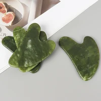 Outil de massage Gua Sha en jade Xiuyan, masseur en forme de cœur, masseur naturel pour le cou, grattoir Guasha en jade 5