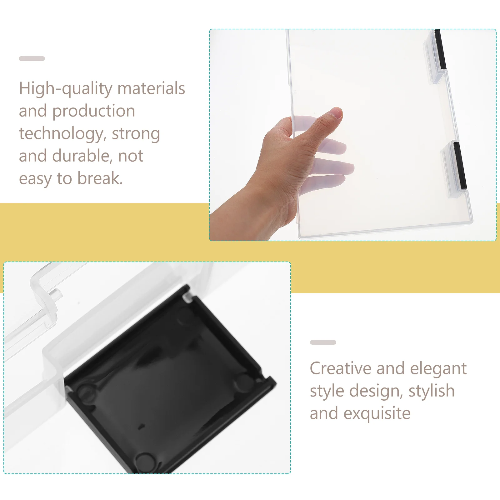 

1Pcs A5 File Storage Organizer Thickened Plastic Document Box for Office Study Desktop Storage File Box