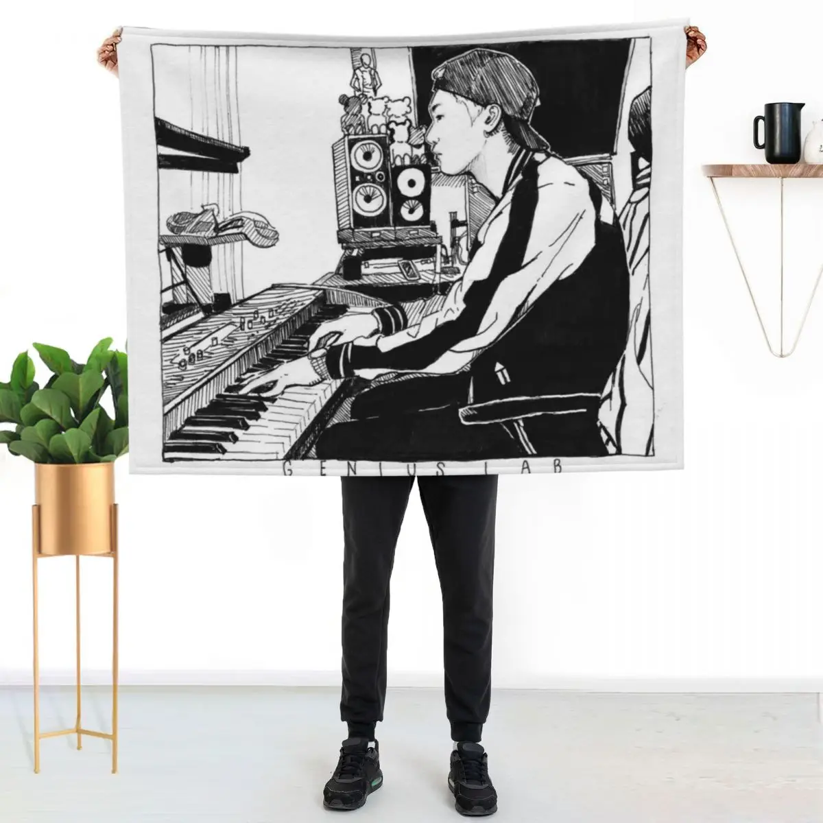 Genius Lab inktober Throw Blanket Large Shaggy Luxury Throw Cute Plaid Blankets For Bed Thermal Blankets