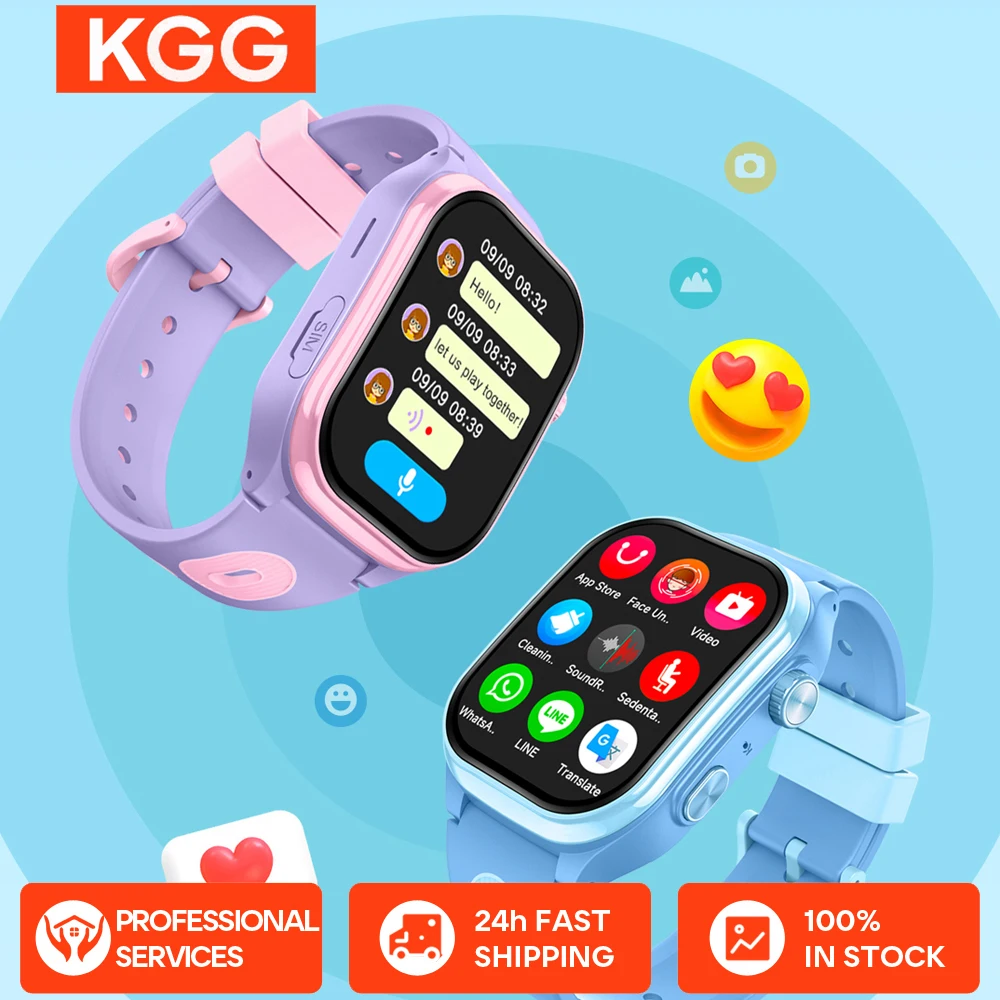

Детские часы для смартфона 4G, 2,0 дюйма, GPS, Wi-Fi, камера для видеозвонков, детские умные часы, монитор, трекер, местоположение 2 + 16G, загрузка через приложение