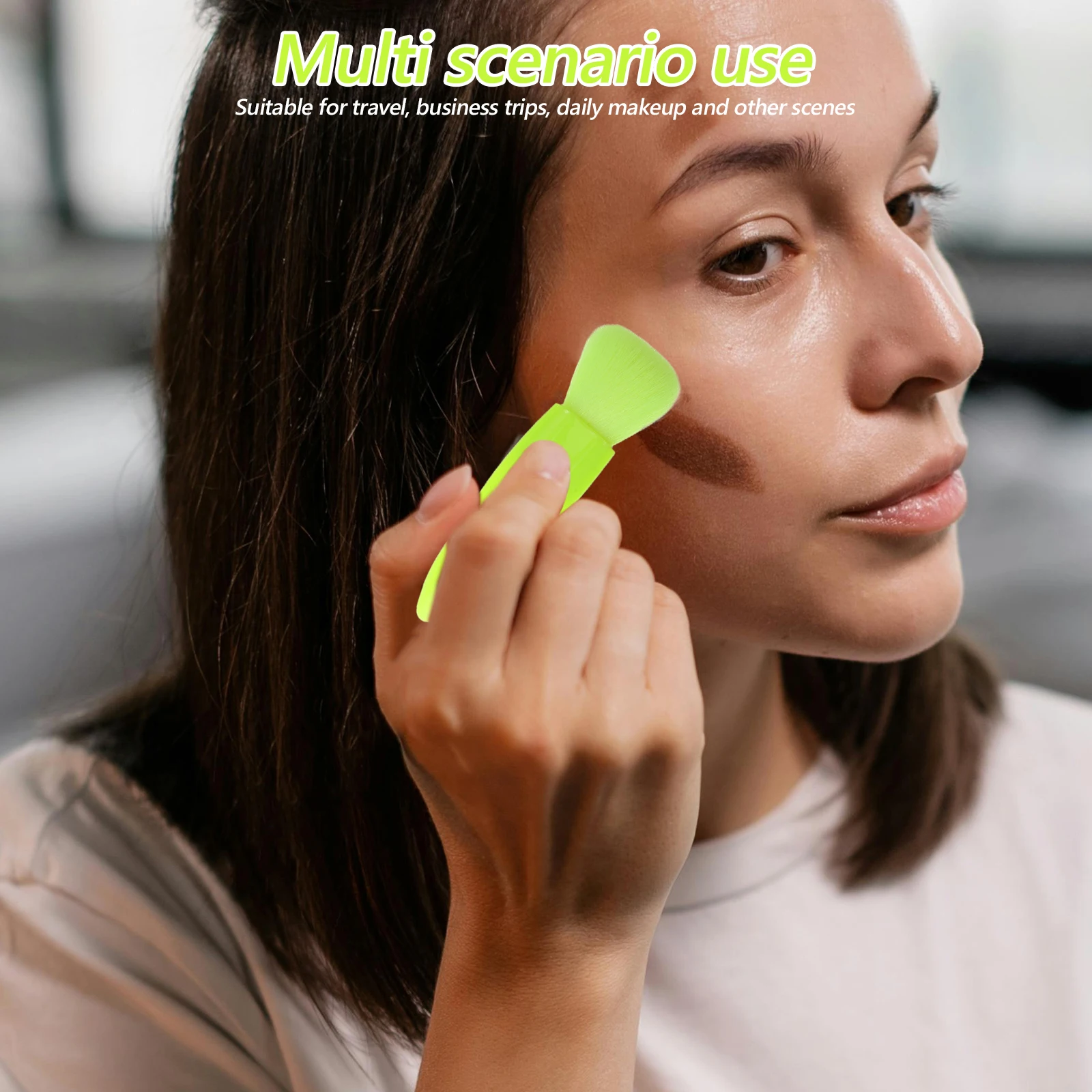 

5 Makeup Travel Size Travel Friendly Travel Mirror Portable Women Eyeshadow Function Powder Foundation Soft Compact