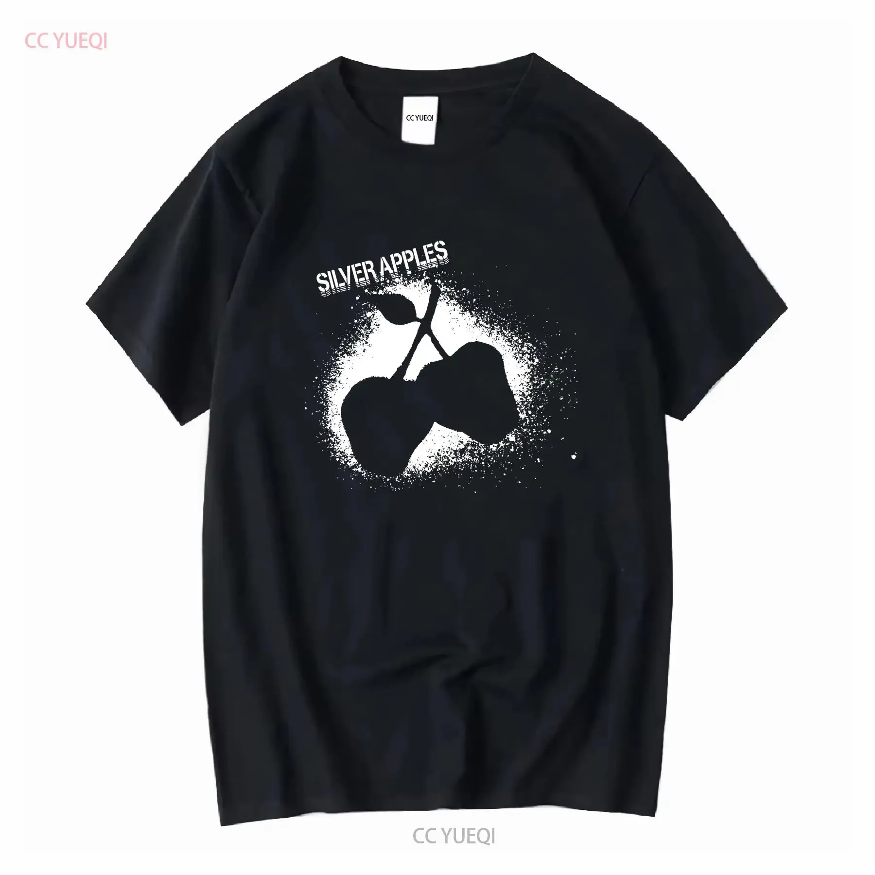 Silver Apples Electronic 60s Band Black T Shirt long or short sleeves vintage Washed Top For Everyday Wear Stretched streetwear
