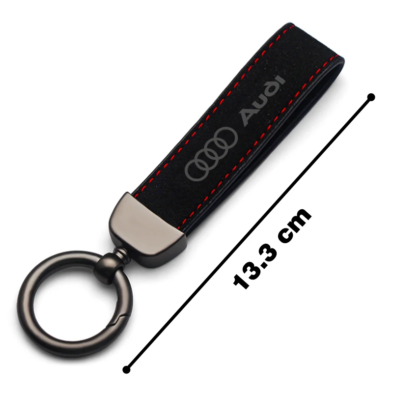 For Audi RS Sline Leather Car Keychain Key Chain Rings Metal Leather A3 A4 A5 A6 A7 Q3 Q5 Q7 S3 S4 S5 S6 S7 RS3 RS4 RS5 RS6