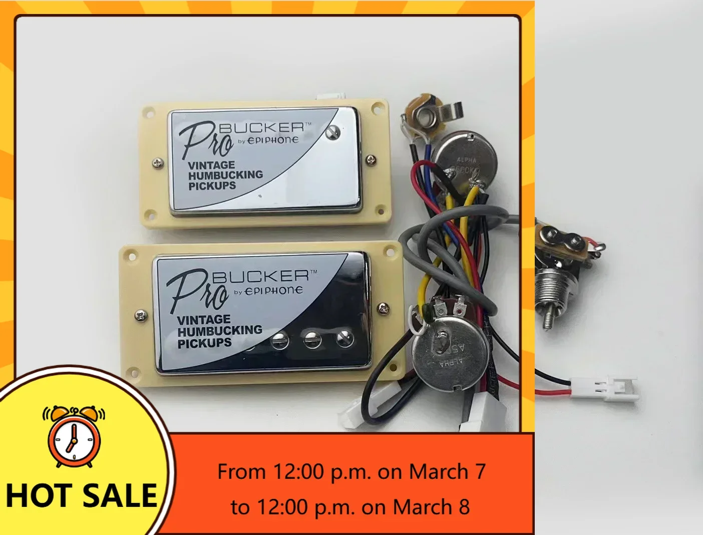 

QX Music Store-Guitar Humbucker Pickup with 1T1V Wiring Harness Pre-Wired