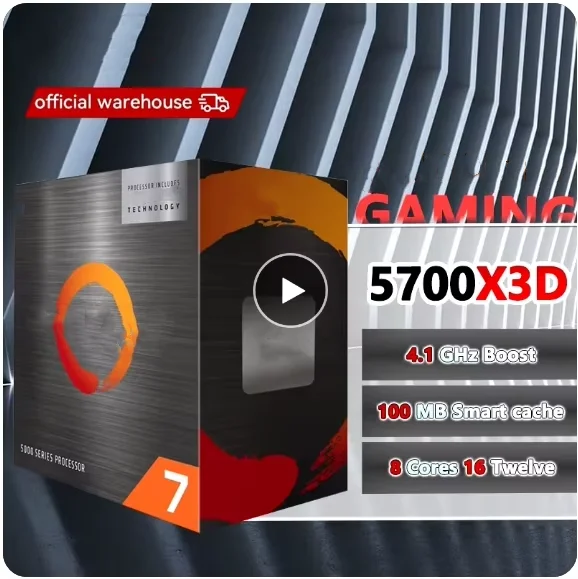 

R7 5700X3D 8-Core 3.0 GHz Socket Brand New Boxed Processor with Fan