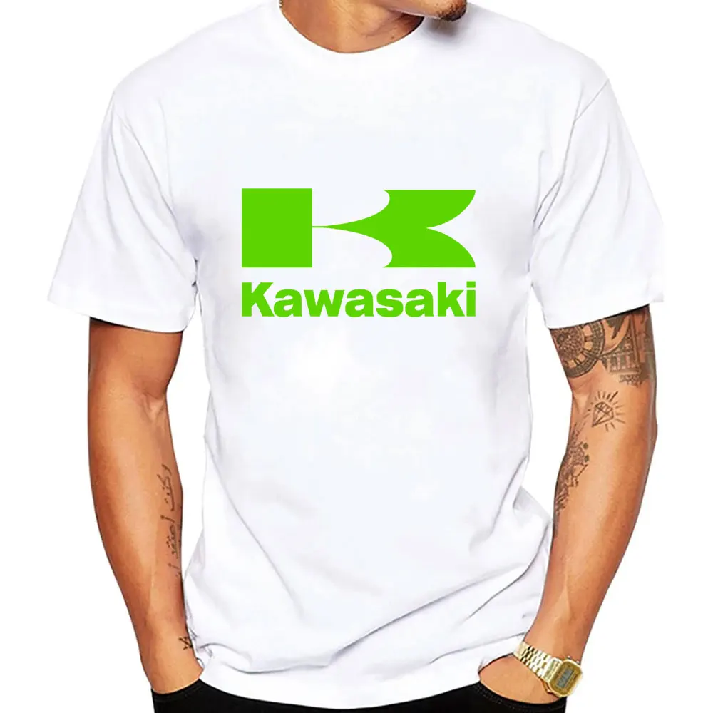 Kawasaki Logo moto uomo estate t-shirt 100% cotone donna t-shirt 2024 nuova moda manica corta Sport abbigliamento maschile top