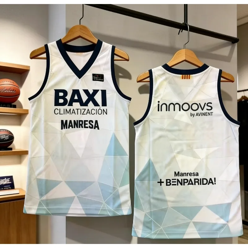 

2026 New Arrivals Spain T-Shirt Baxi Manresa Basketball Jersey Home Away Training Men's Basketball Leisure Beach Wear
