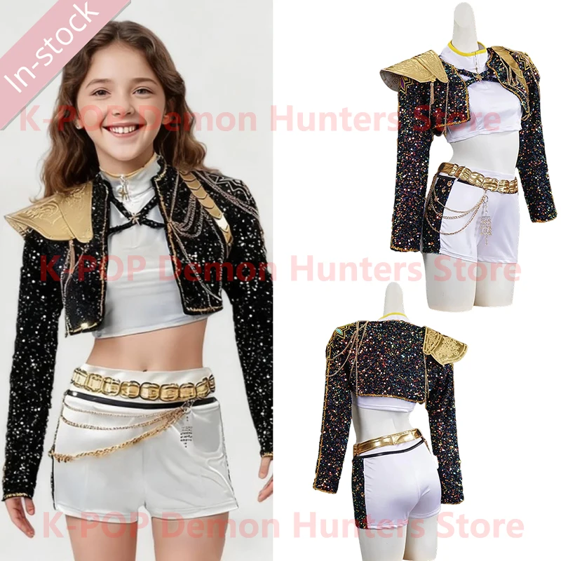 

Anime Cosplay Rumi Zoey Mira Kpop Demon Hunters Huntrix Saja Boys Cosplay Costumes For Woman Man for Kids Girls Halloween