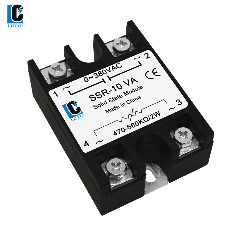 LCTC SSR Voltage Regulator 10A 25A 40A 50A 60A 80A 100A VA Type Single Phase Control Solid State Voltage Relay Potentiometer DC