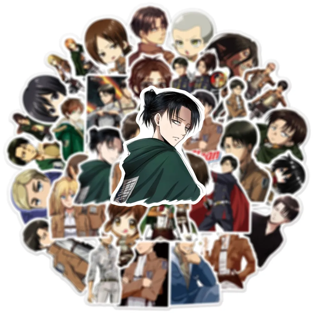 

50PCS Attack on Titan Anime Cool Personality Graffiti Stickers Kids Toy DIY Skateboard Motorcycle Water Cup Guitar Laptop