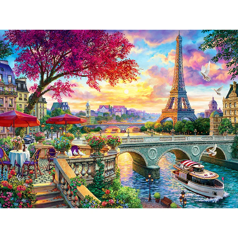 5D DIY Diamond Painting Sea View Cross Stitch Kits Full Square Round  Landscape Head Diamond Embroidery Home Decor Art Gift